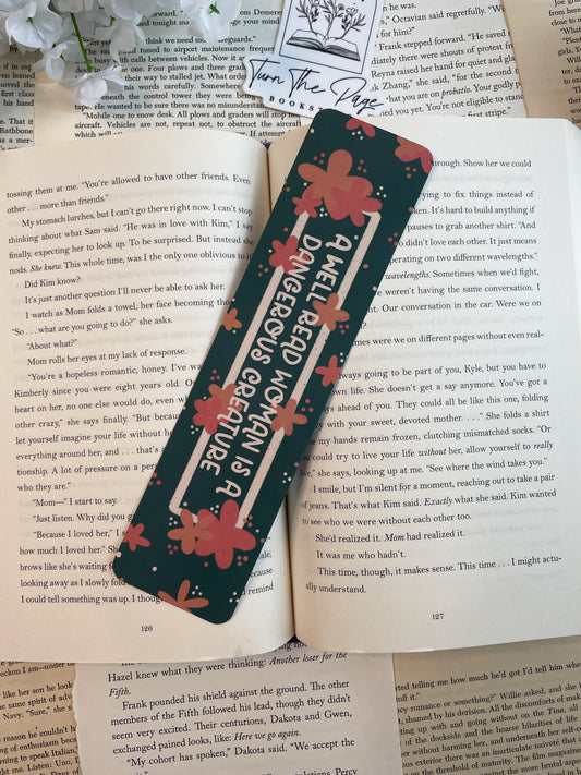 A Well Read Woman is a Dangerous Creature Bookmark