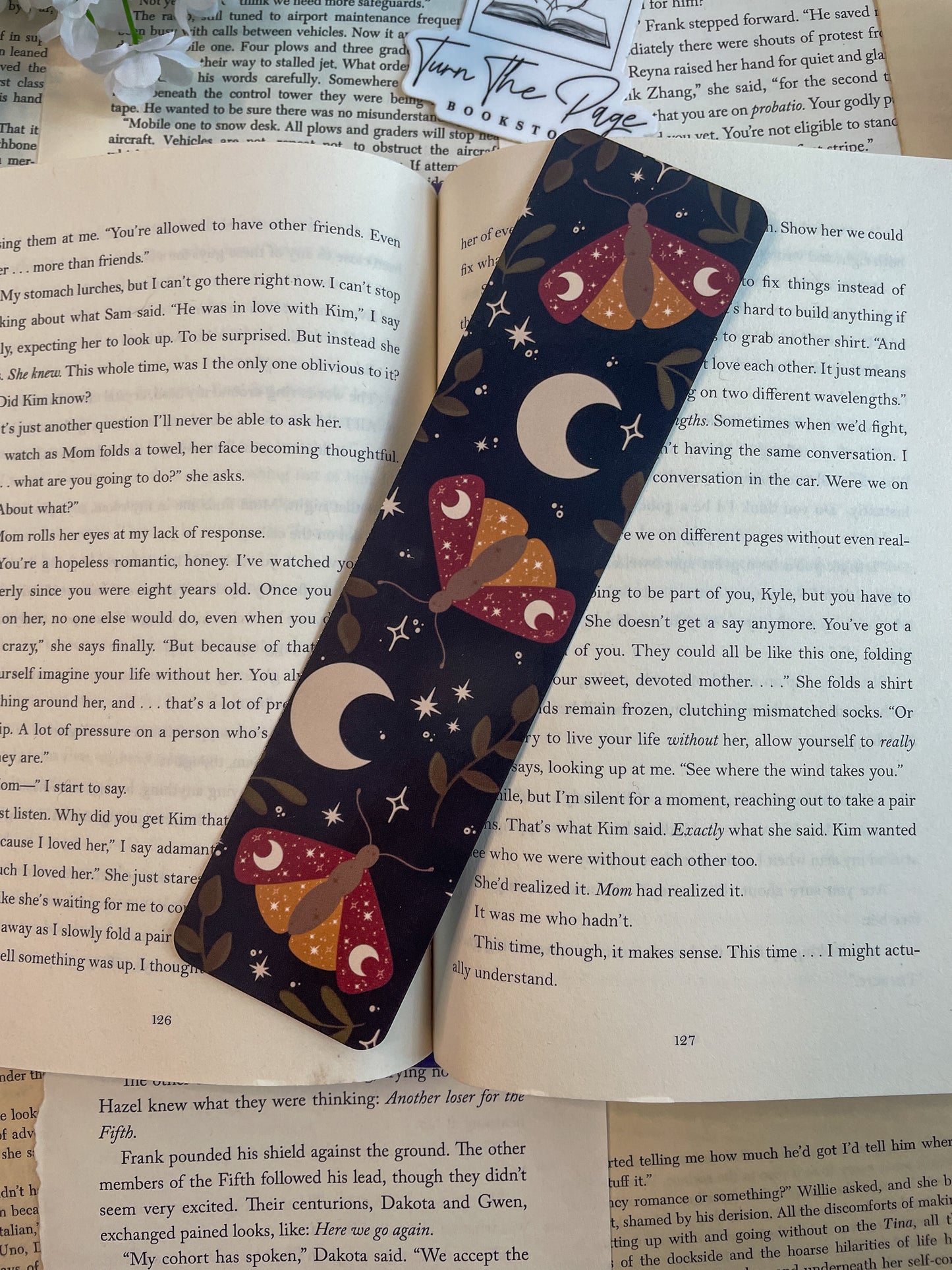 Midnight Celestial Moths Bookmark