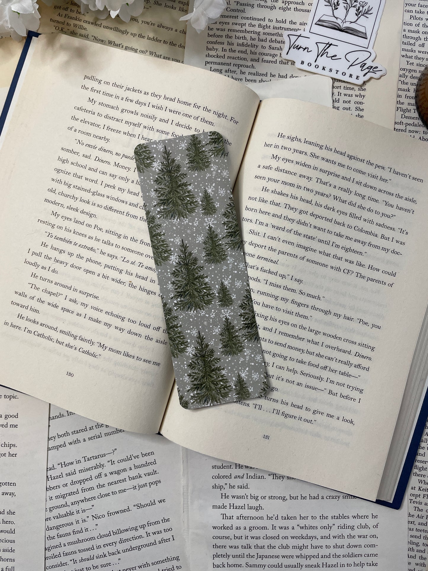 Christmas Tree & Snowflakes Bookmark