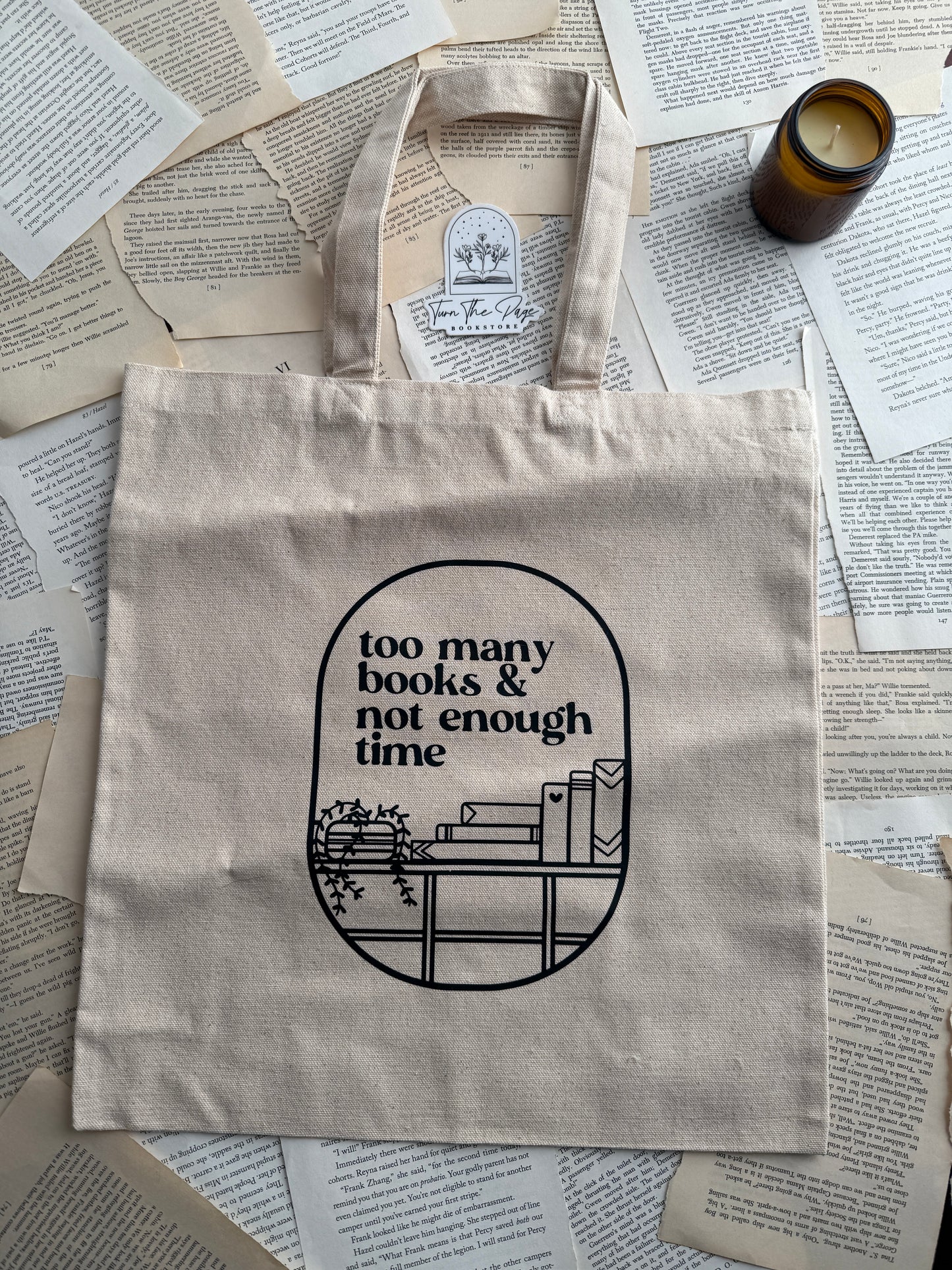 Too Many Books Tote Bag