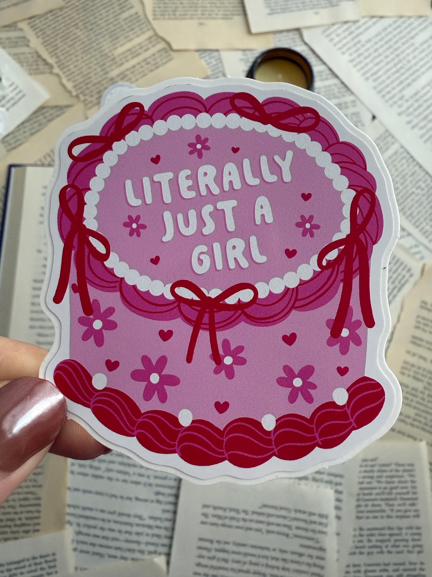 Literally Just A Girl Vinyl Sticker