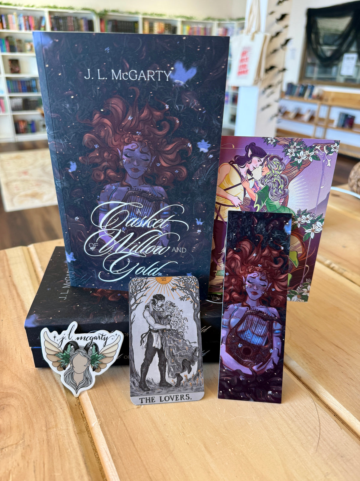 A Casket of Willow & Gold by J.L. McGarty - signed with swag