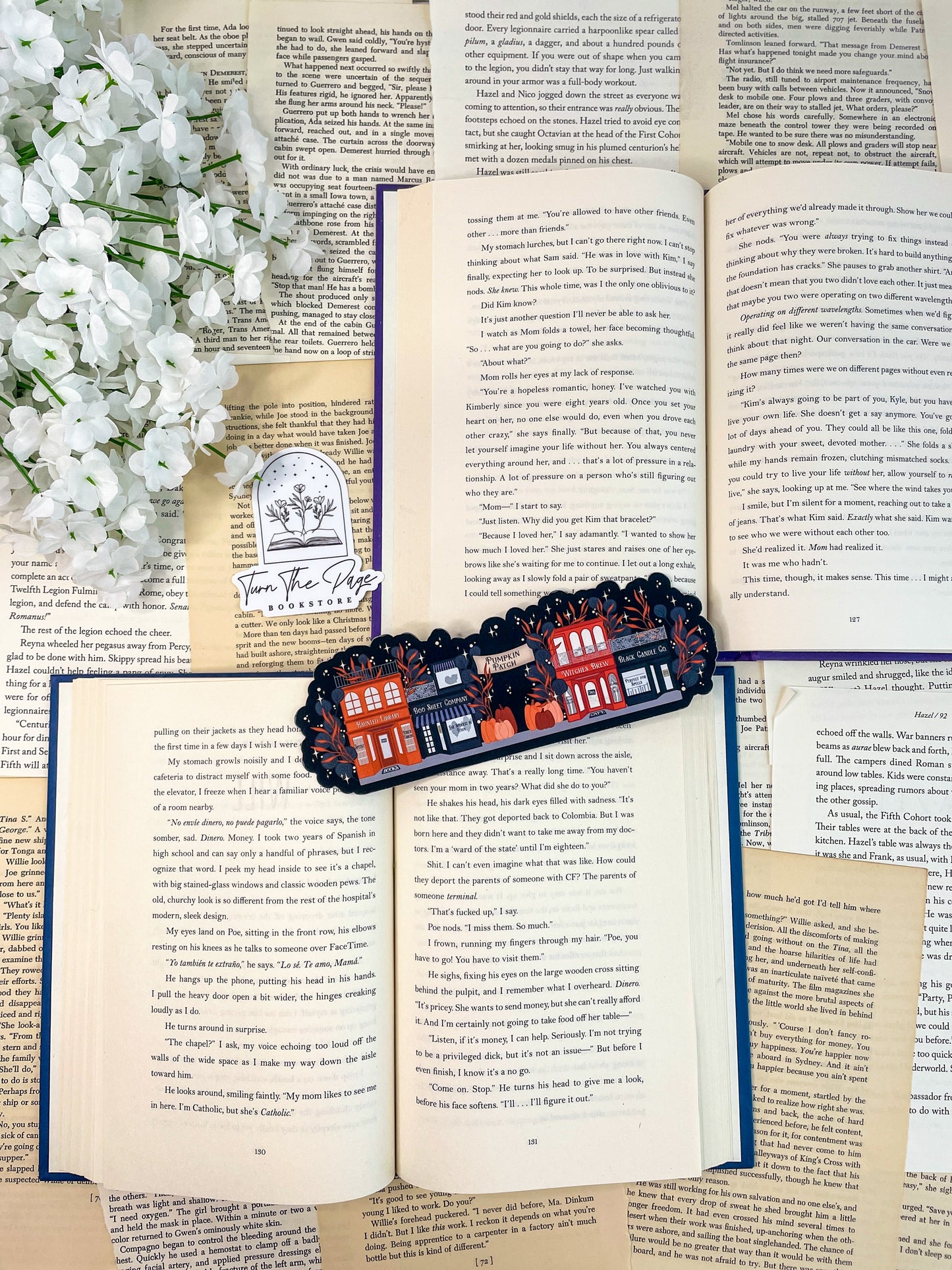 Spooky Street Halloween Village Bookmark