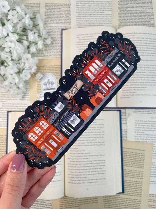 Spooky Street Halloween Village Bookmark