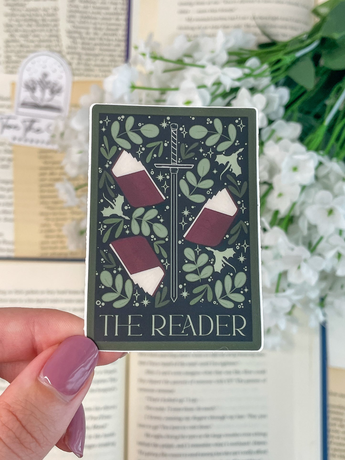 The Reader Tarot Cared Sticker