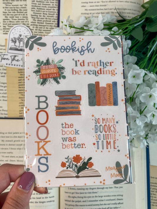 Bookish Vinyl Sticker Sheet