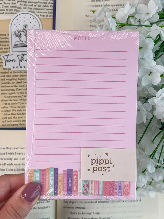 Romance Book Stack Notepad