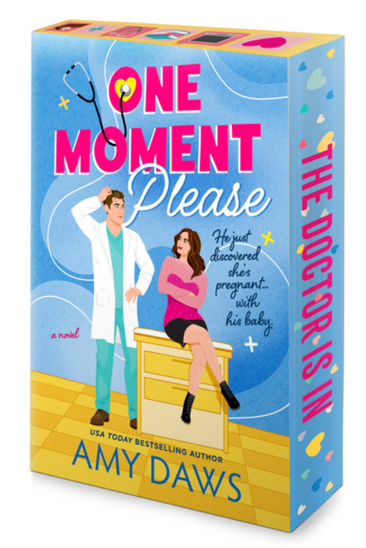 One Moment Please by Amy Daws - sprayed edges