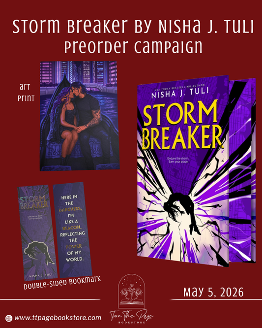 PREORDER: Storm Breaker by Nisha J. Tuli - sprayed edges with author swag