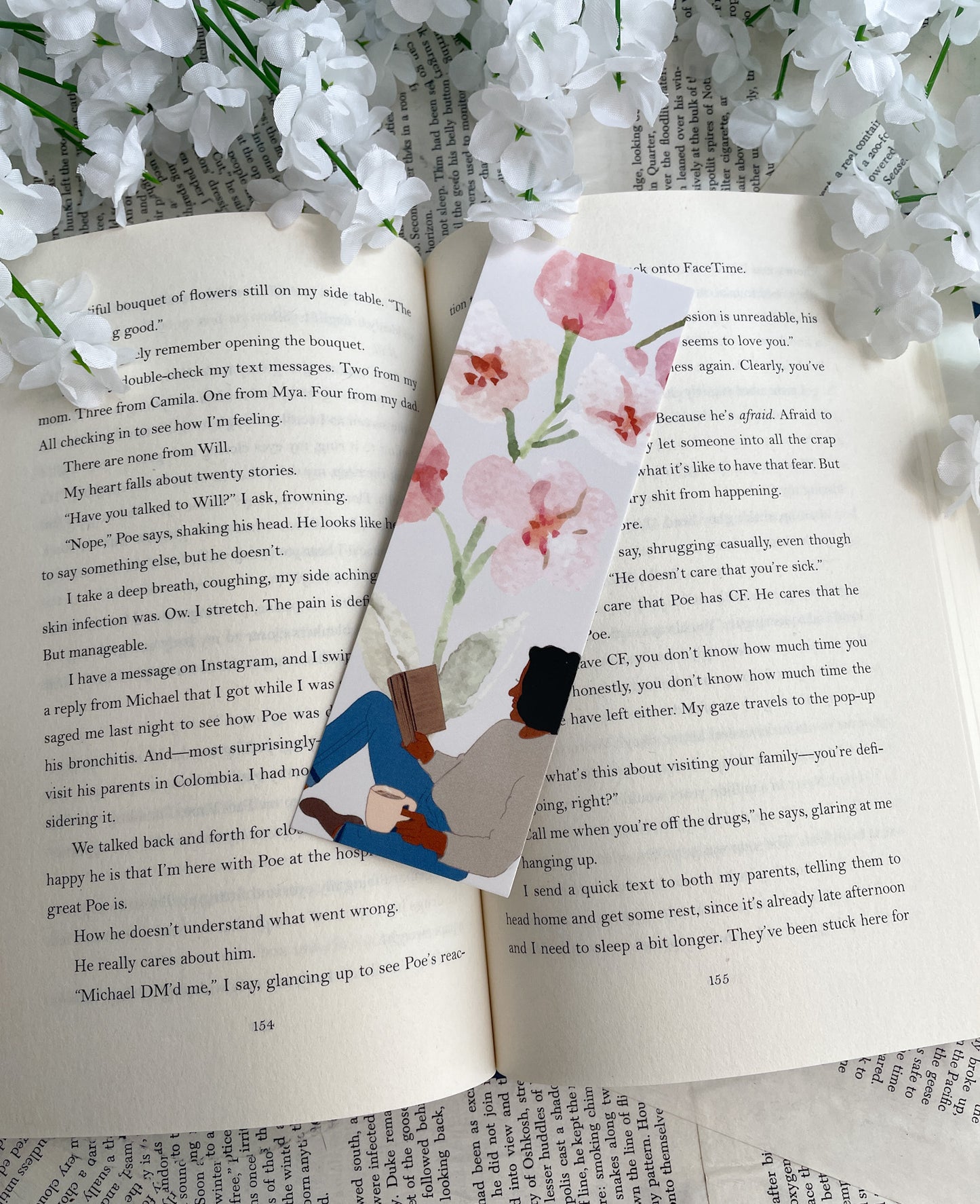 Watercolor Florals Bookmark