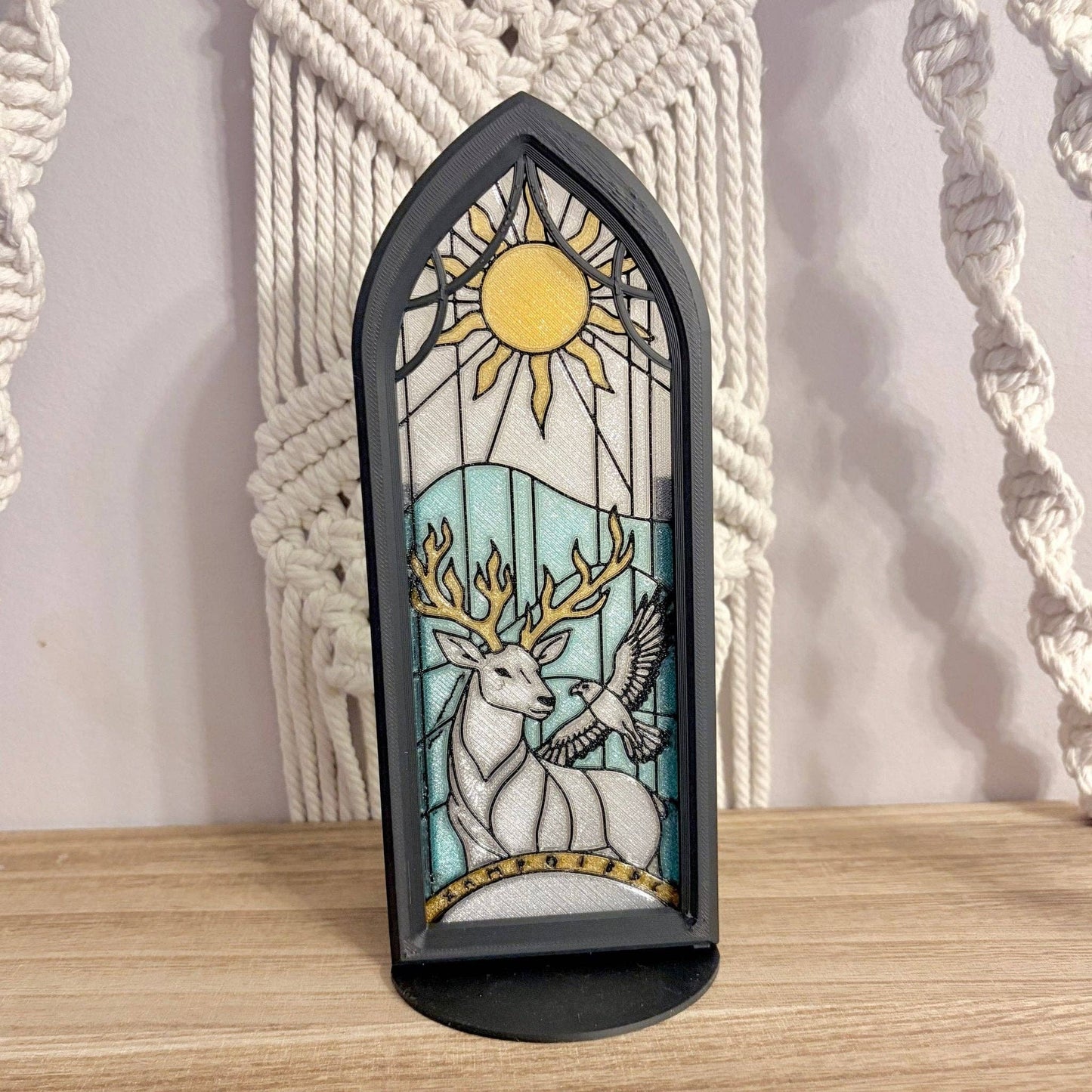 Stained Glass-Style TOG Inspired Book Nook with Storage - Optional Without Storage: With Storage