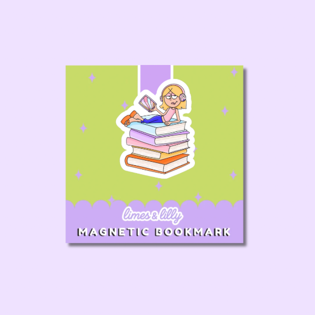 Lizzie Nostalgia Book Stack Magnetic Bookmark